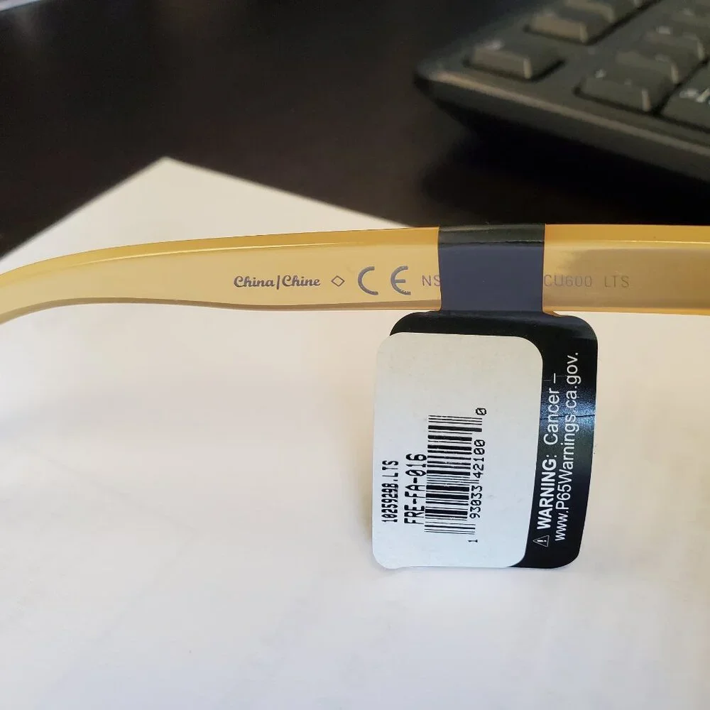 French Connection chunky square sunglasses with gradient lens-Sunny Yellow NWT